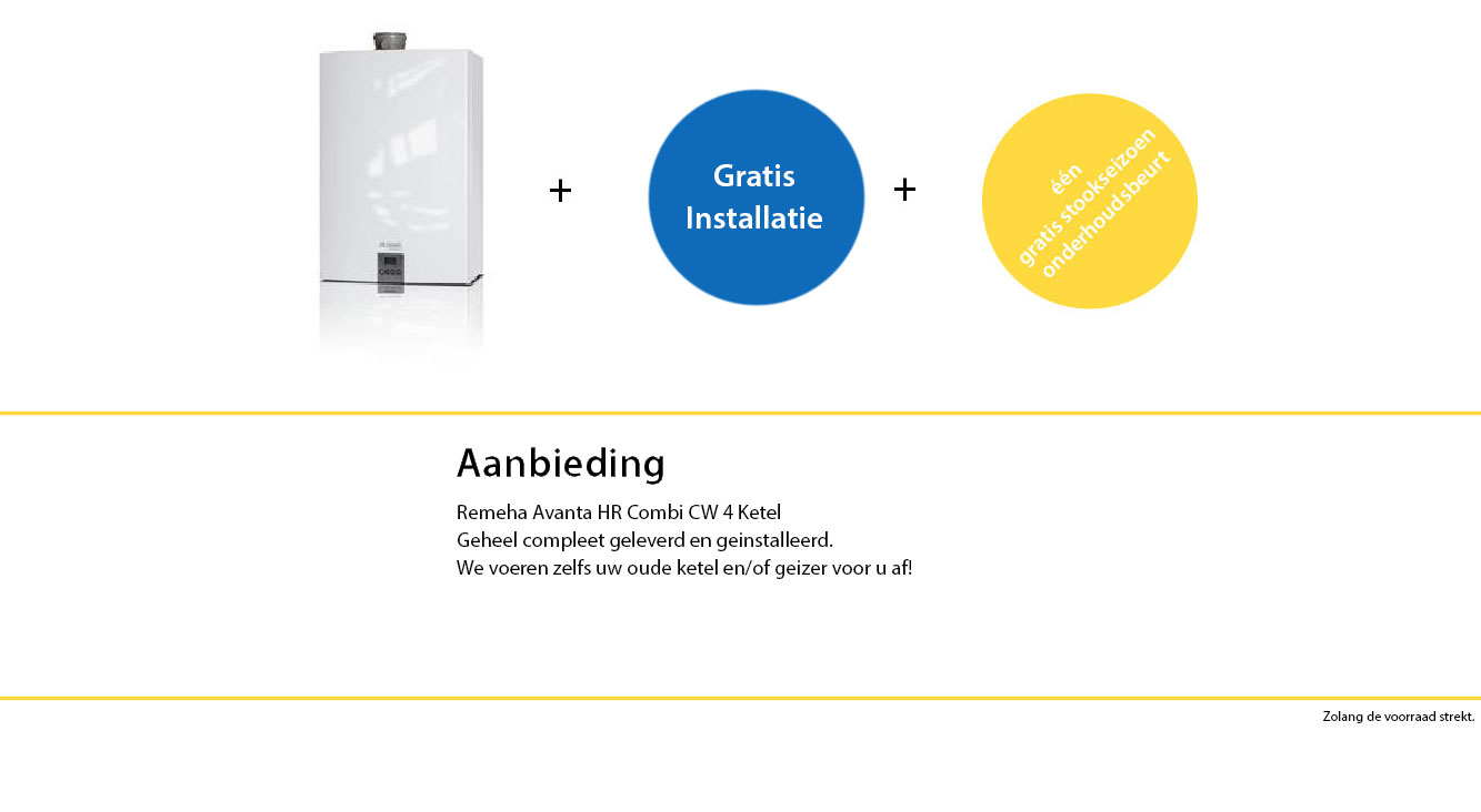 Aanbieding - Remeha Avanta CW4 Bram Ockhuizen Installatie Techniek Aanbieding
